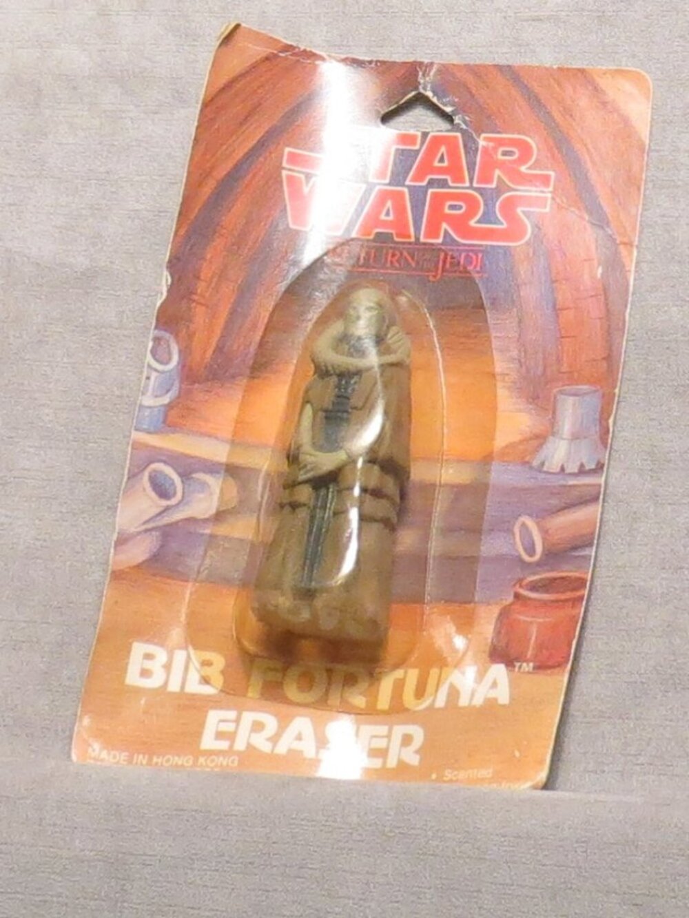 Vintage 1983 New Carded Star Wars Return of the Jedi Bib Fortuna Eraser